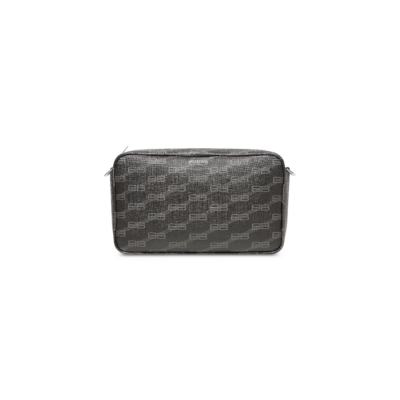 SIGNATURE MEDIUM CAMERA BAG BB MONOGRAM COATED CANVAS IN BLACK