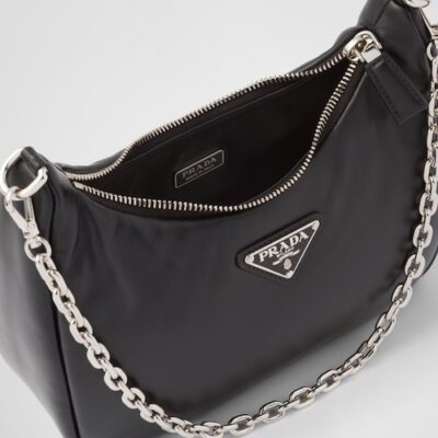 Padded nappa-leather Prada Re-Edition shoulder bag - Black