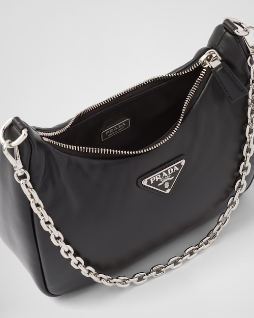 Padded nappa-leather Prada Re-Edition shoulder bag - Black