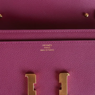 Hermès Constance Wallet To Go Anemone Evercolor Gold Hardware