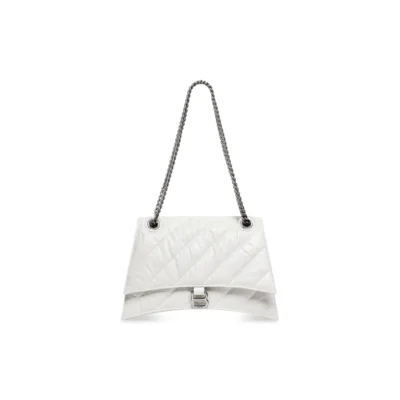 WOMEN'S CRUSH MEDIUM CHAIN BAG QUILTED IN OPTIC WHITE