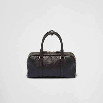 Prada 复古 纳帕皮革 multi-pocket top-handle 黑色 包