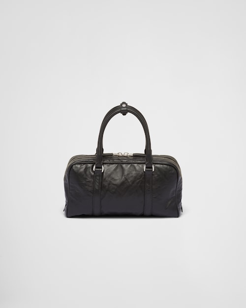 Prada 复古 纳帕皮革 multi-pocket top-handle 黑色 包