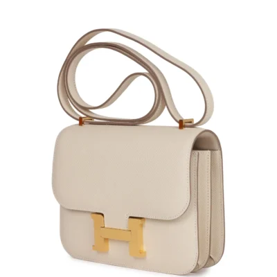 Hermès Constance 1-18 Craie Epsom Gold Hardware
