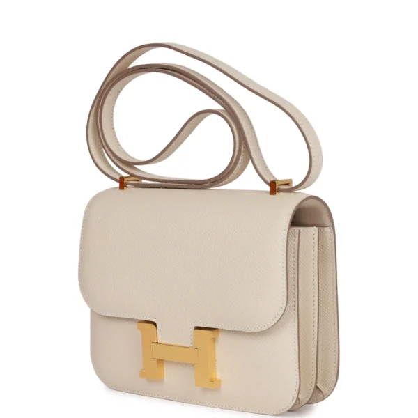 Hermès Constance 1-18 Craie Epsom Gold Hardware
