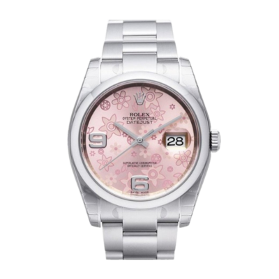 Rolex Datejust 116200PFAO 36MM Pink Floral Dial Silver-tone Case