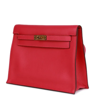 Hermès Kelly Danse Framboise Evercolor Gold Hardware