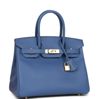 Hermès Birkin 30 Bleu Brighton Epsom Gold Hardware