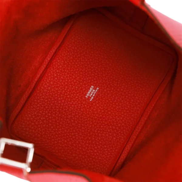 Hermès Picotin Lock 18 Vermillion Clemence Palladium Hardware