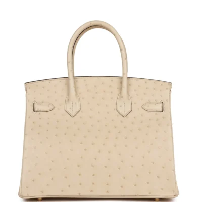Hermès Birkin 30 Parchemin Ostrich Gold Hardware