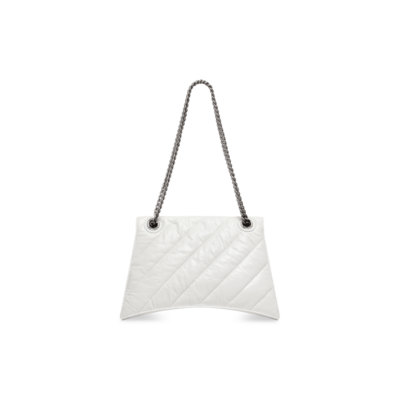 WOMEN'S CRUSH MEDIUM CHAIN BAG QUILTED IN OPTIC WHITE