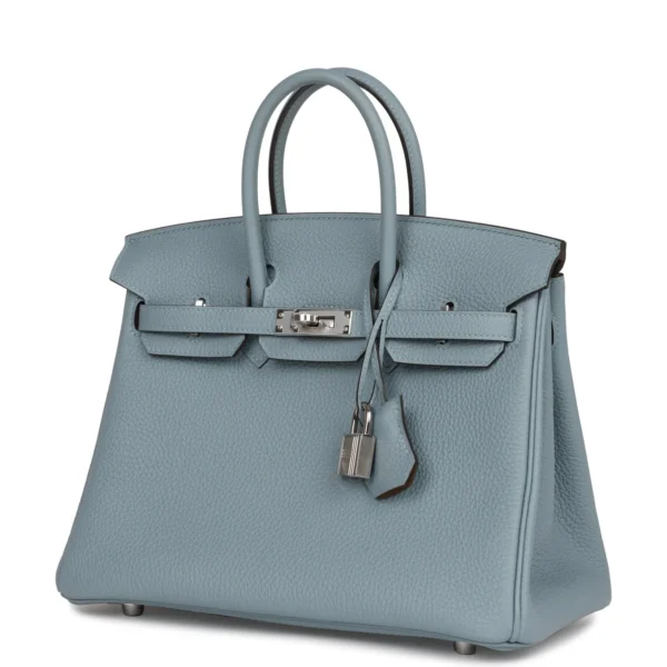 Hermès Birkin 25 Bleu Lin Verso Togo Palladium Hardware