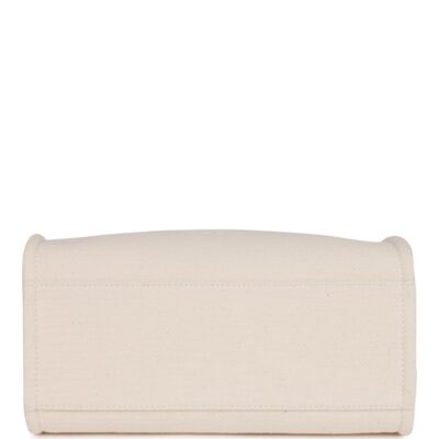 Chanel Small Deauville Shopping Bag White Boucle Light Gold Hardware
