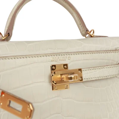 f92d484640e8bae09ead641a6e564786 Hermès Kelly Sellier 20cm Beton Matte Alligator Gold Hardware