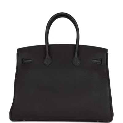 حقيبة Hermès Birkin 35 أسود توغو إكسسوارات معدنية بلاديوم