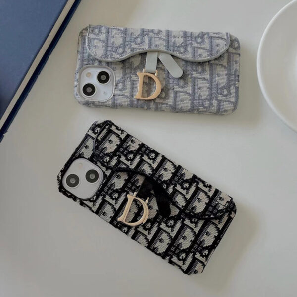 f9d9b690258f417e30a2e70b181c7379 Classic Luxury CD Gray iPhone Case With Card Holder