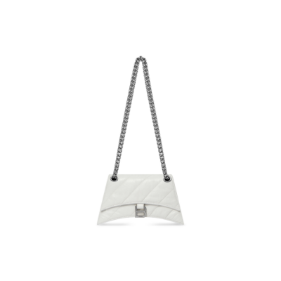 fa3d2a9c063285a6ffaf40ee78a7a48d WOMEN'S CRUSH XS CHAIN BAG QUILTED IN OPTIC WHITE