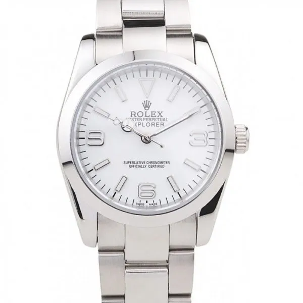 ساعة رجالية Rolex Explorer 98086 فضي Dail