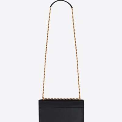 YSL Sunset Medium Chain Bag In Coated Bark Leather