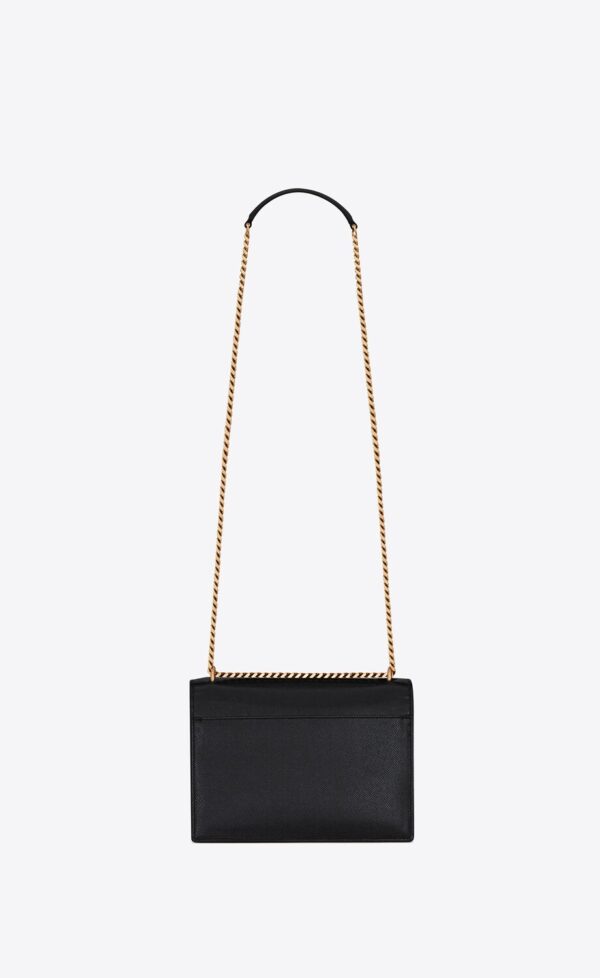 YSL Sunset Medium Chain Bag In Coated Bark Leather