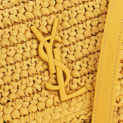 YSL Niki Medium Chain Bag in Raffia and Leather