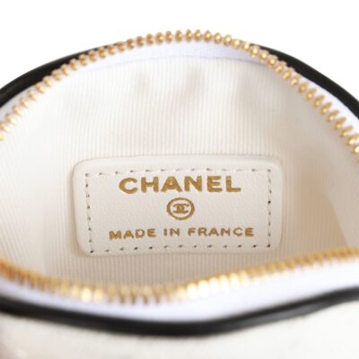 fad63a90c771f7c7f7756fd149152e7b Chanel "Monte-Carlo" Mini Crossbody Tennis Bag White Canvas Light Gold Hardware