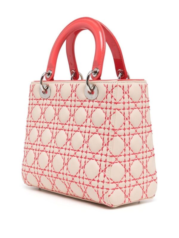 Christian Dior Cannage logo lettering tote