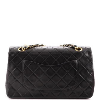 Chanel Vintage Classic Double Flap Bag Quilted Lambskin Medium