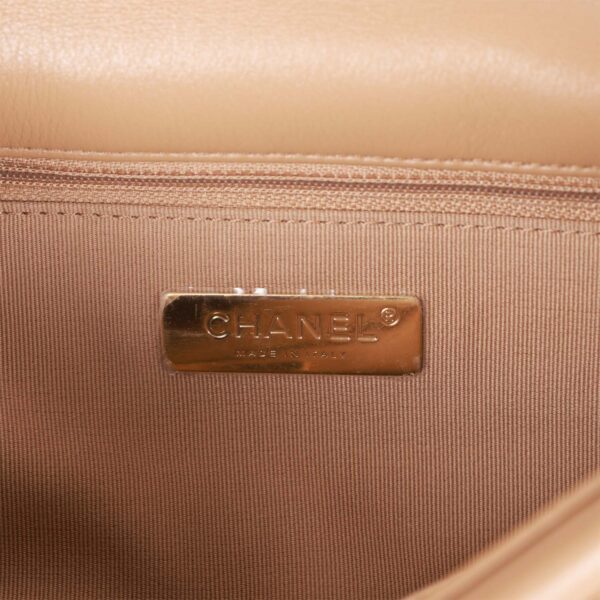 fb56928e2985daf2740074e6278d0448 Chanel Medium 19 Flap Bag Beige Calfskin Mixed Hardware