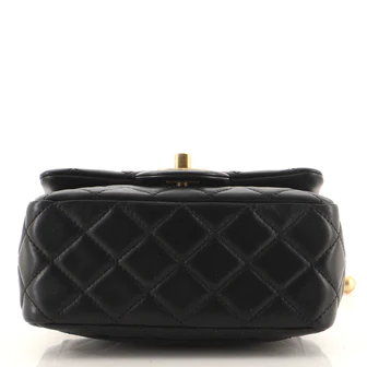 Chanel Pearl Crush Square Flap Bag Quilted Lambskin Mini