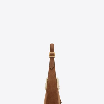 YSL Le 5 a 7 Hobo Bag in Suede and Shearling
