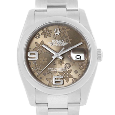 fc8ecce6e706a953f010428edba43973 Rolex Datejust 116200BFAO 36MM Bronze Floral Dial Silver-tone Case