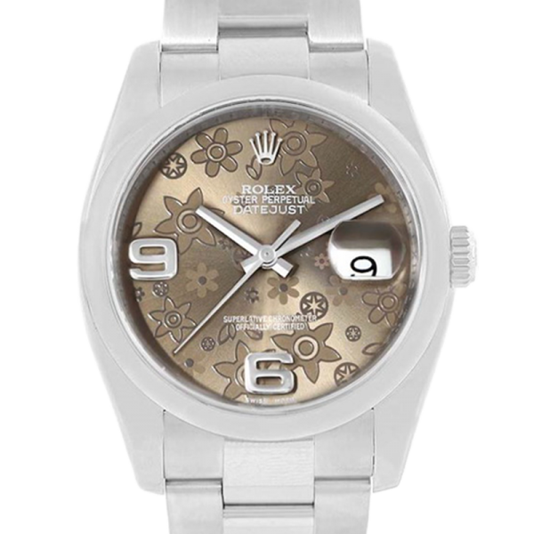 Rolex Datejust 116200BFAO 36MM Bronze Floral Dial Silver-tone Case