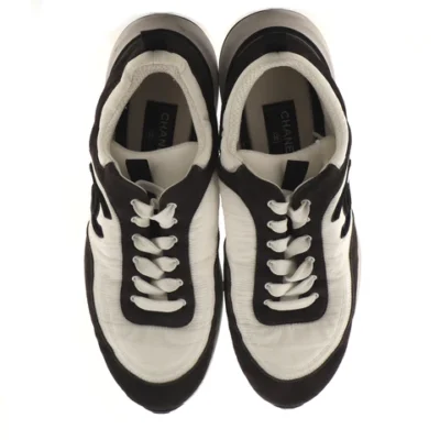 Chanel Women's CC Low-Top Sneakers Suede with Leather and Nylon