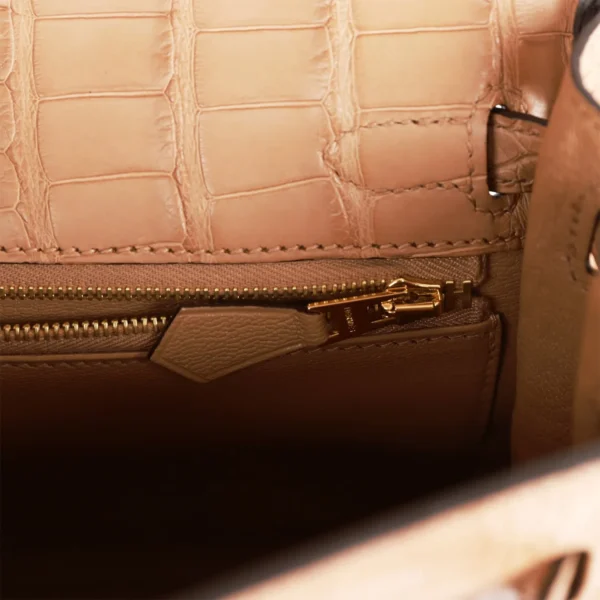 Hermès Kelly Retourne 25 Chai Matte Alligator Gold Hardware