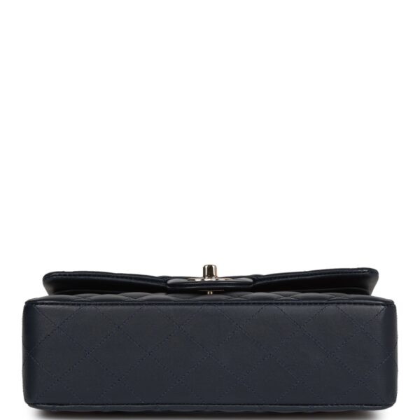 Chanel Small Classic Double Flap Navy Lambskin Light Gold Hardware