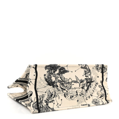fd2341aaaec863a450288f3851ebe73e CHRISTIAN DIOR Canvas Embroidered Medium Zodiac Toile De Jouy Book Tote Latte