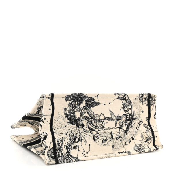 fd2341aaaec863a450288f3851ebe73e CHRISTIAN DIOR Canvas Embroidered Medium Zodiac Toile De Jouy Book Tote Latte