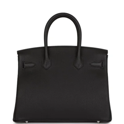 حقيبة Hermès Birkin 30 أسود توغو إكسسوارات معدنية بلاديوم
