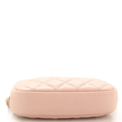 Chanel Curvy Cosmetic Pouch Quilted Caviar Small
