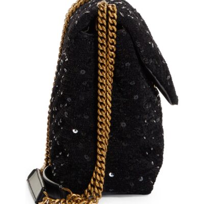 YSL Loulou Small Chain Bag in Quilted 'Y' Leather Satin and Sequins