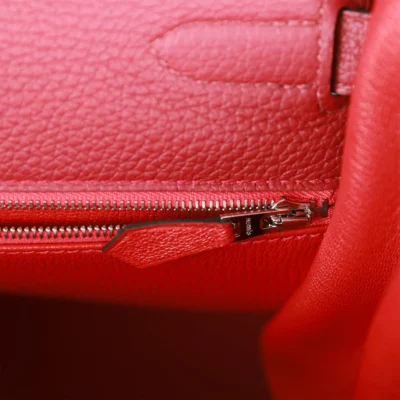 حقيبة هيرميس Special Order HSS Kelly Retourne 35 Rouge Grenat Verso من جلد توغو مع إكسسوارات معدنية من البلاديوم