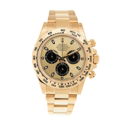 Rolex Daytona 116508BKCSO 40MM Black and Champagne Dial Yellow Gold-tone Case