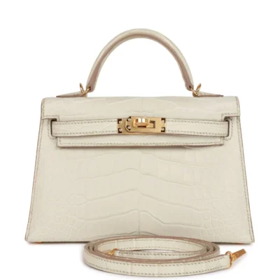 fde92e7a3b71fa4586cc7a6e89575b25 Hermès Kelly Sellier 20cm Beton Matte Alligator Gold Hardware