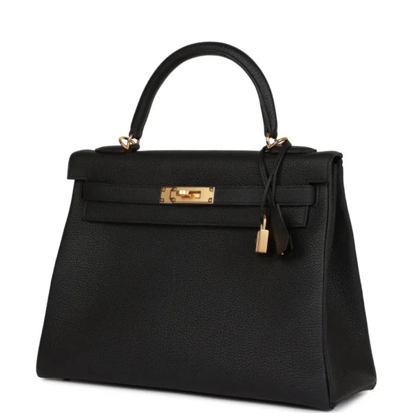 fe34afa2c1a11927412642b84233bc78 Hermès Kelly Retourne 32 Black Togo Gold Hardware