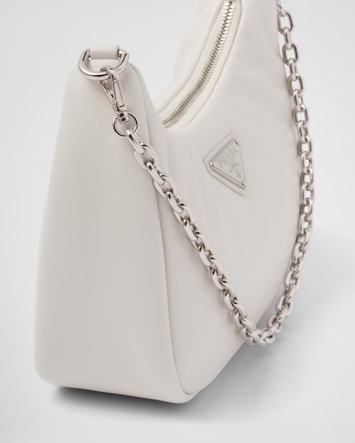 Padded nappa-leather Prada Re-Edition shoulder bag - White