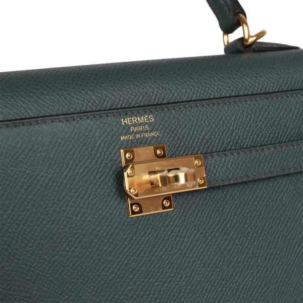 ff5e65f5e5cd4c47a7f8d53497e60db4 Hermès Kelly Sellier 25 Bleu Orage Epsom Gold Hardware