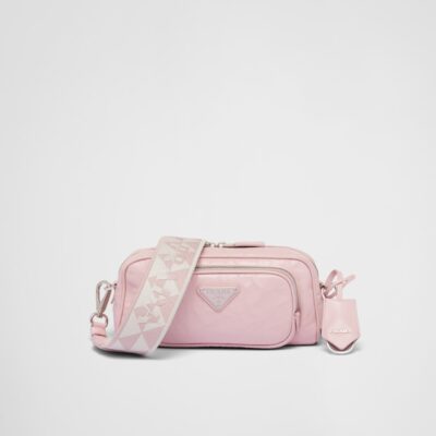 ffc57f486d1fa3f5d4b8d76587bc3bdb Prada Nappa antique leather multi-pocket shoulder bag - Alabaster Pink