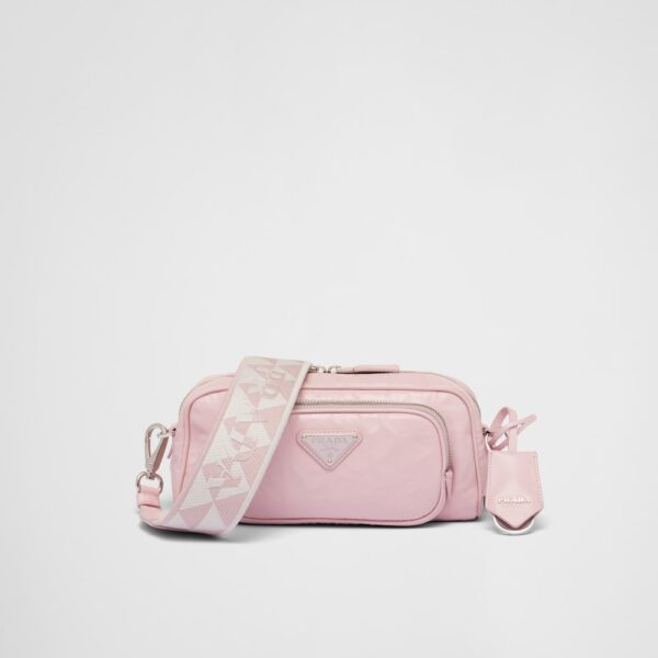 Prada Nappa antique leather multi-pocket shoulder bag - Alabaster Pink