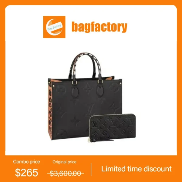 LOUIS VUITTON On-the-go GM long wallet 2-piece set deals Ref:M44925+M61864